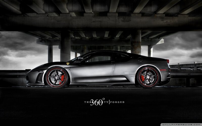 Ferrari under overpass
