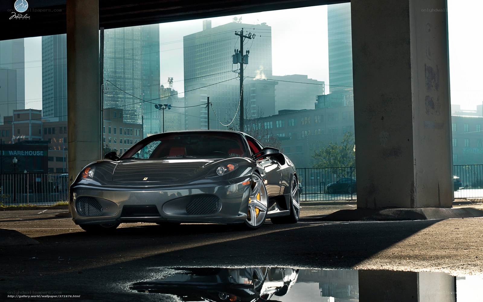 Ferrari under the overpass