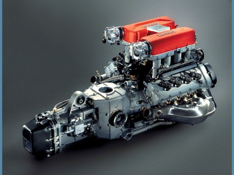 Ferrari V12 Engine — Red