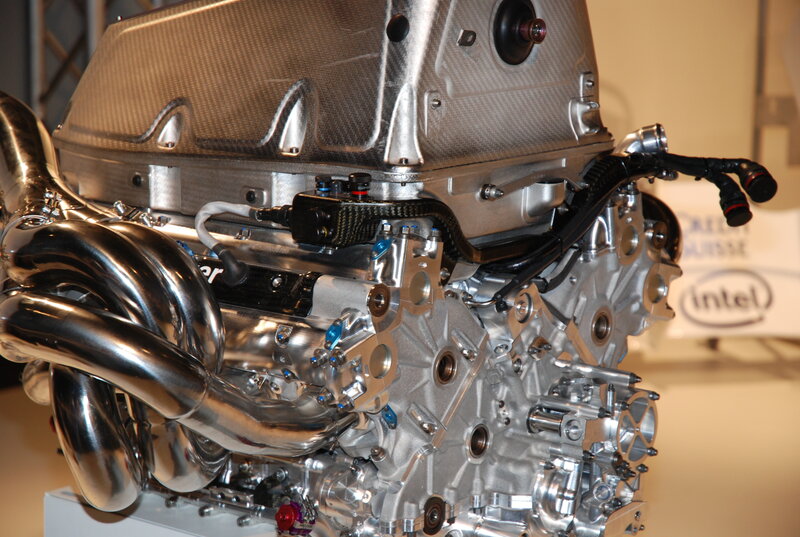 Ferrari V8 Engine — Silver