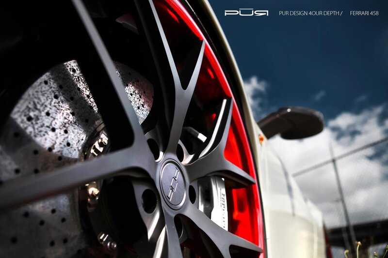 Ferrari Wheel Close-up — Black, Dramatic