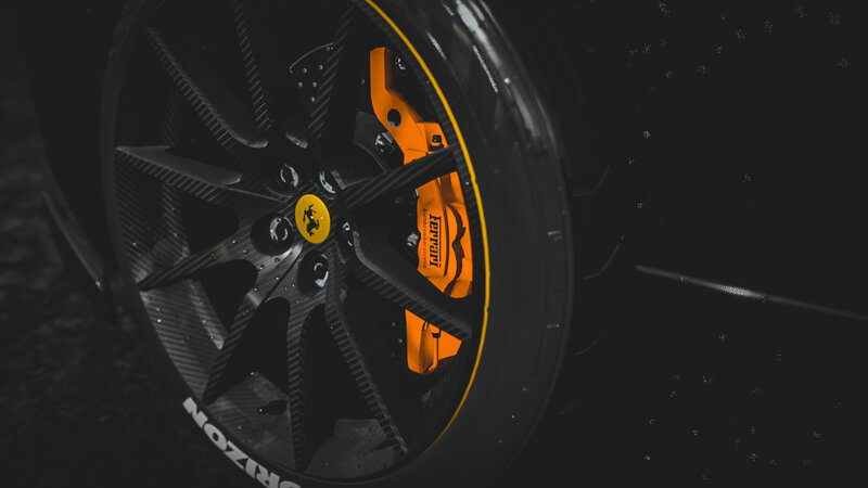 Ferrari Wheel Detail — Black