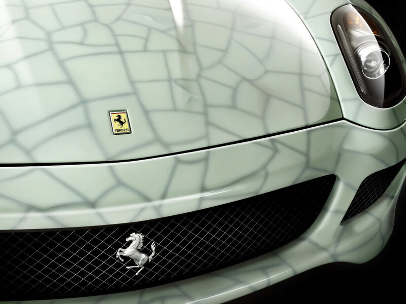 Ferrari with cracked paint