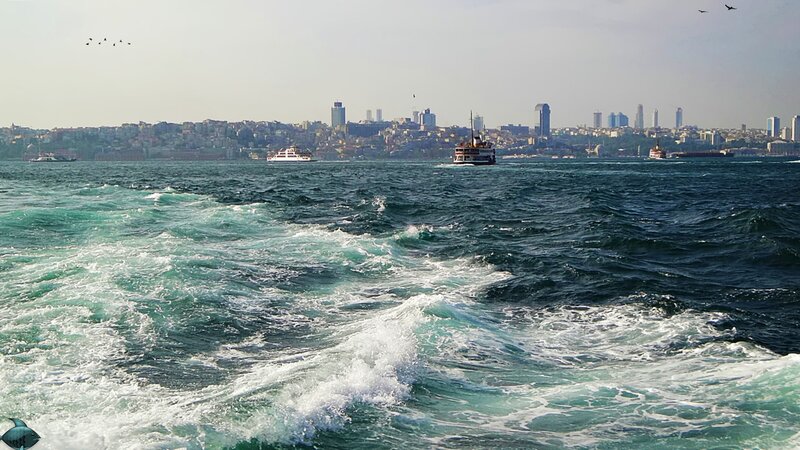 Ferries on Choppy Water
