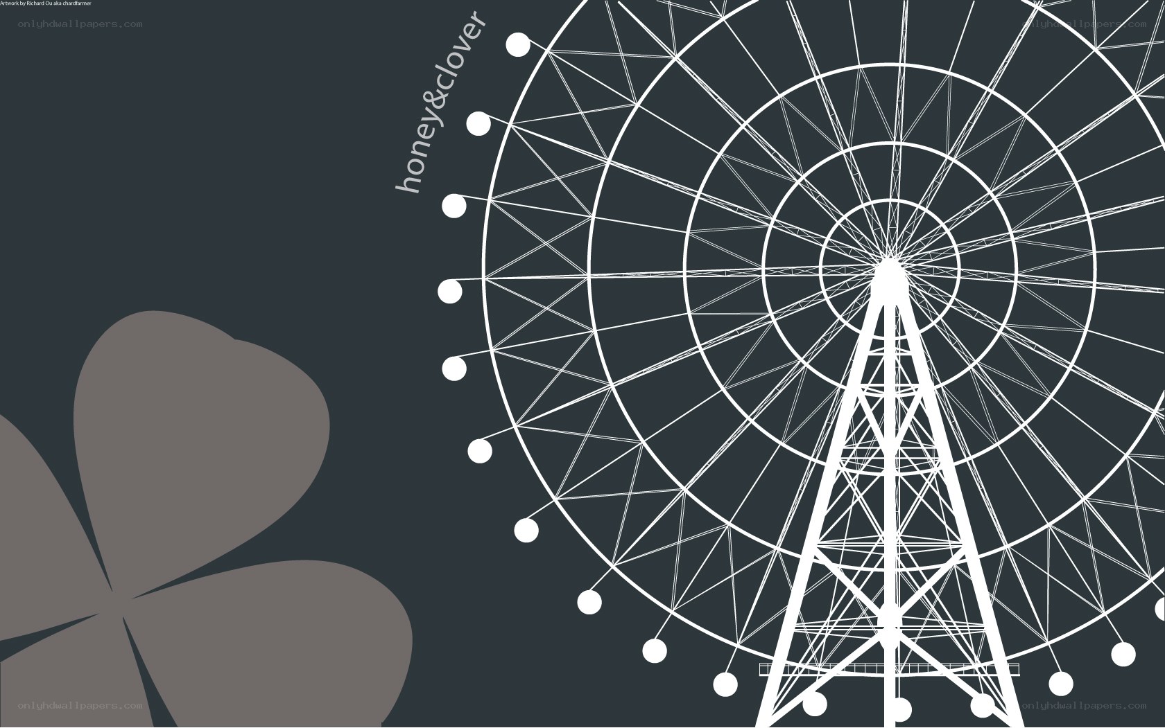 Ferris wheel and clover