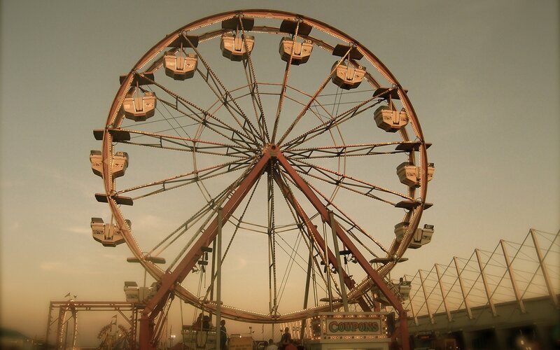 Ferris Wheel at Fair — Brown, Calm