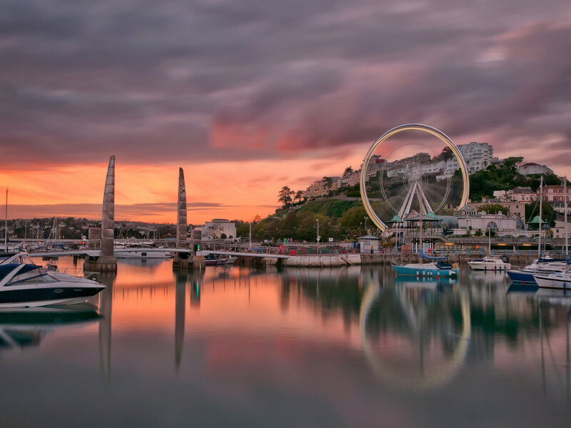 Ferris Wheel at Harbor — Orange