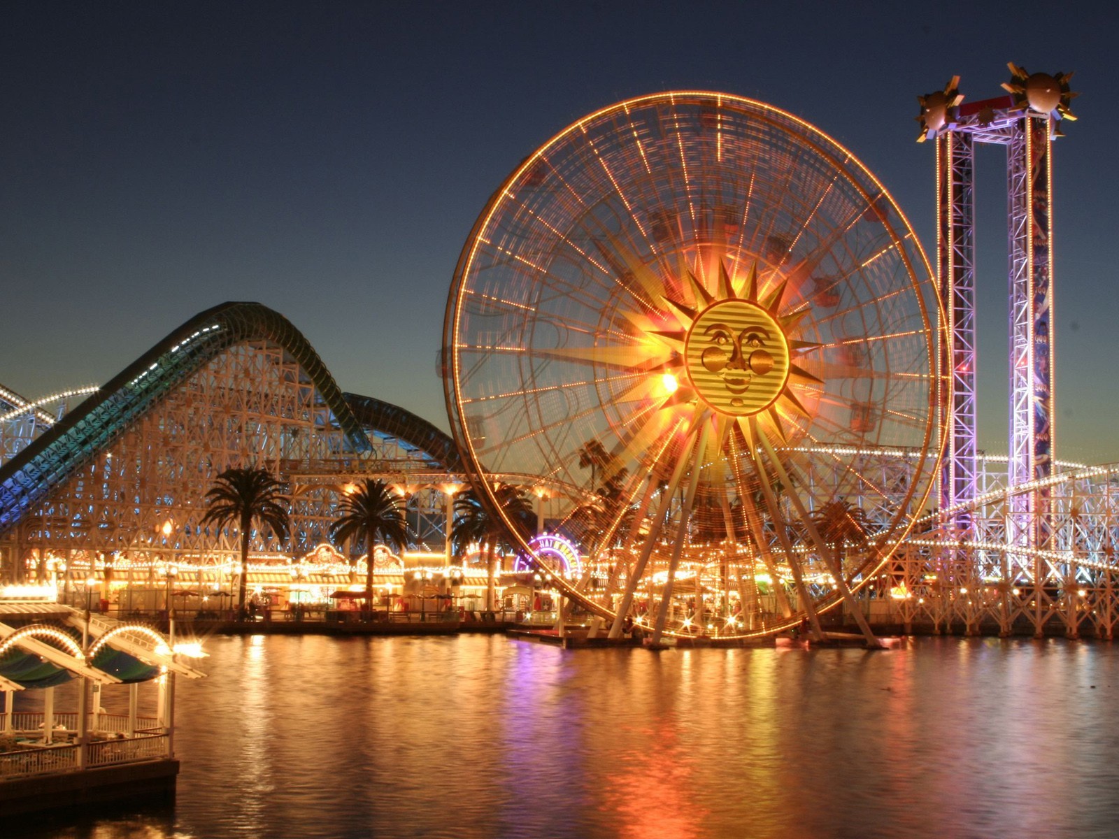 Ferris wheel at night