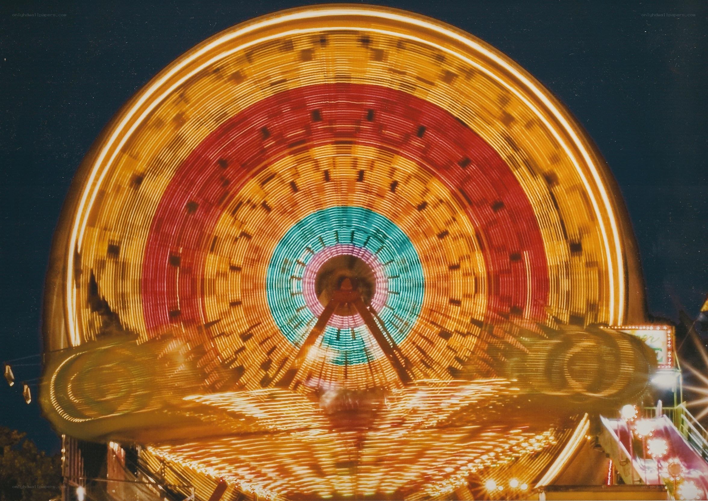 Ferris wheel at night