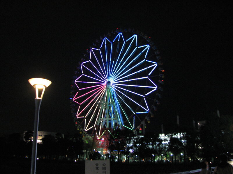 Ferris wheel at night