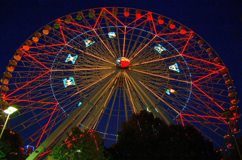 Ferris wheel at night