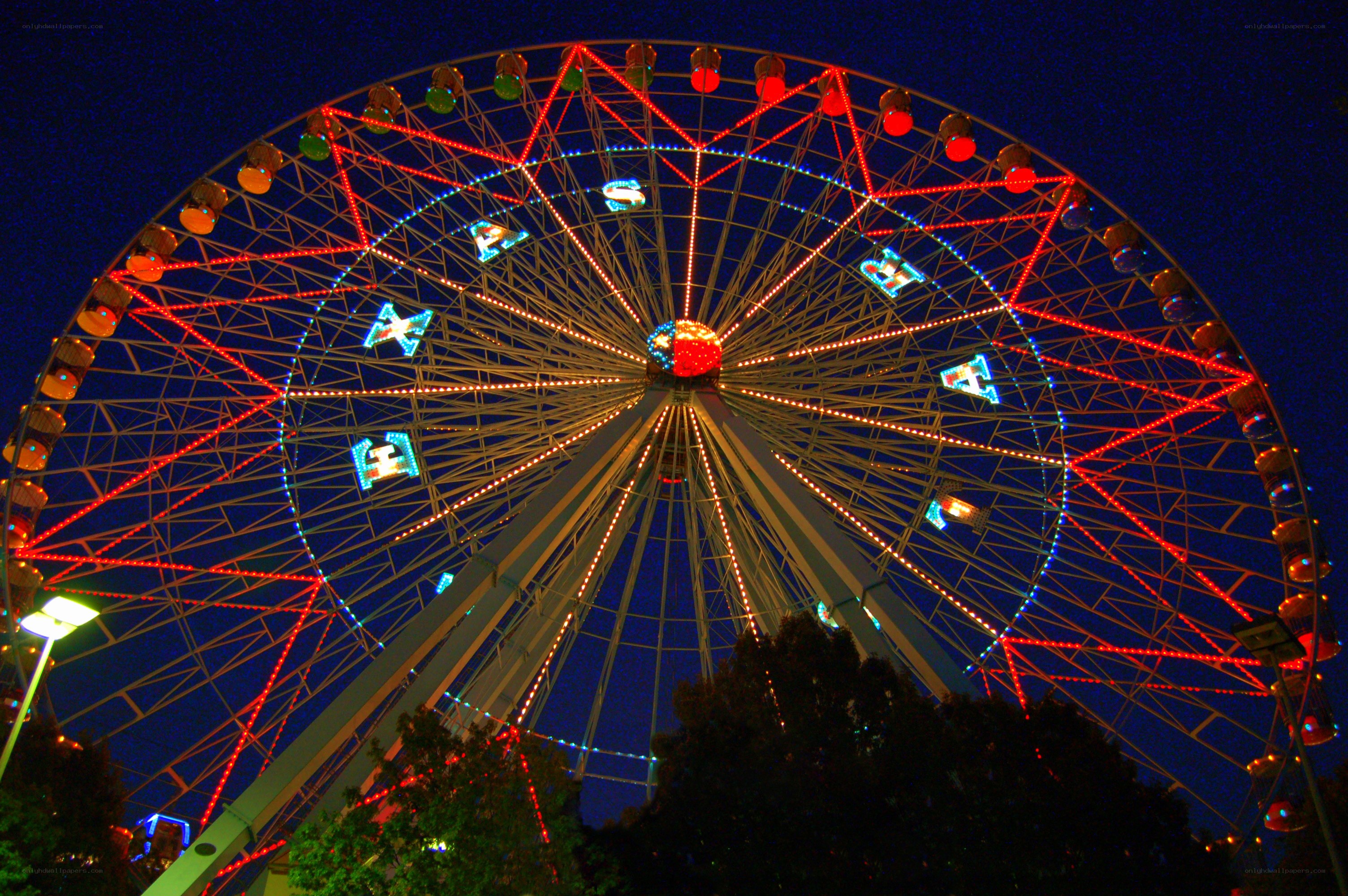 Ferris wheel at night