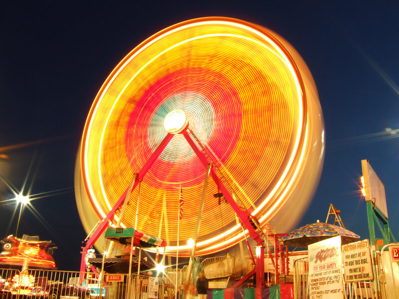 Ferris wheel at night