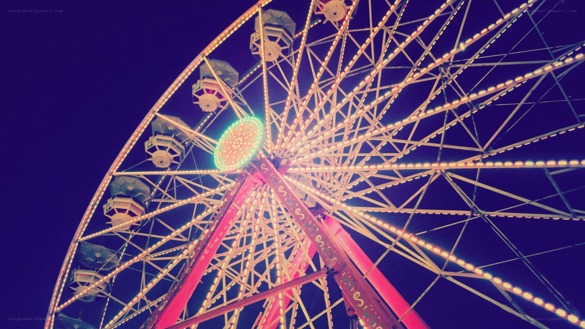 Ferris wheel at night