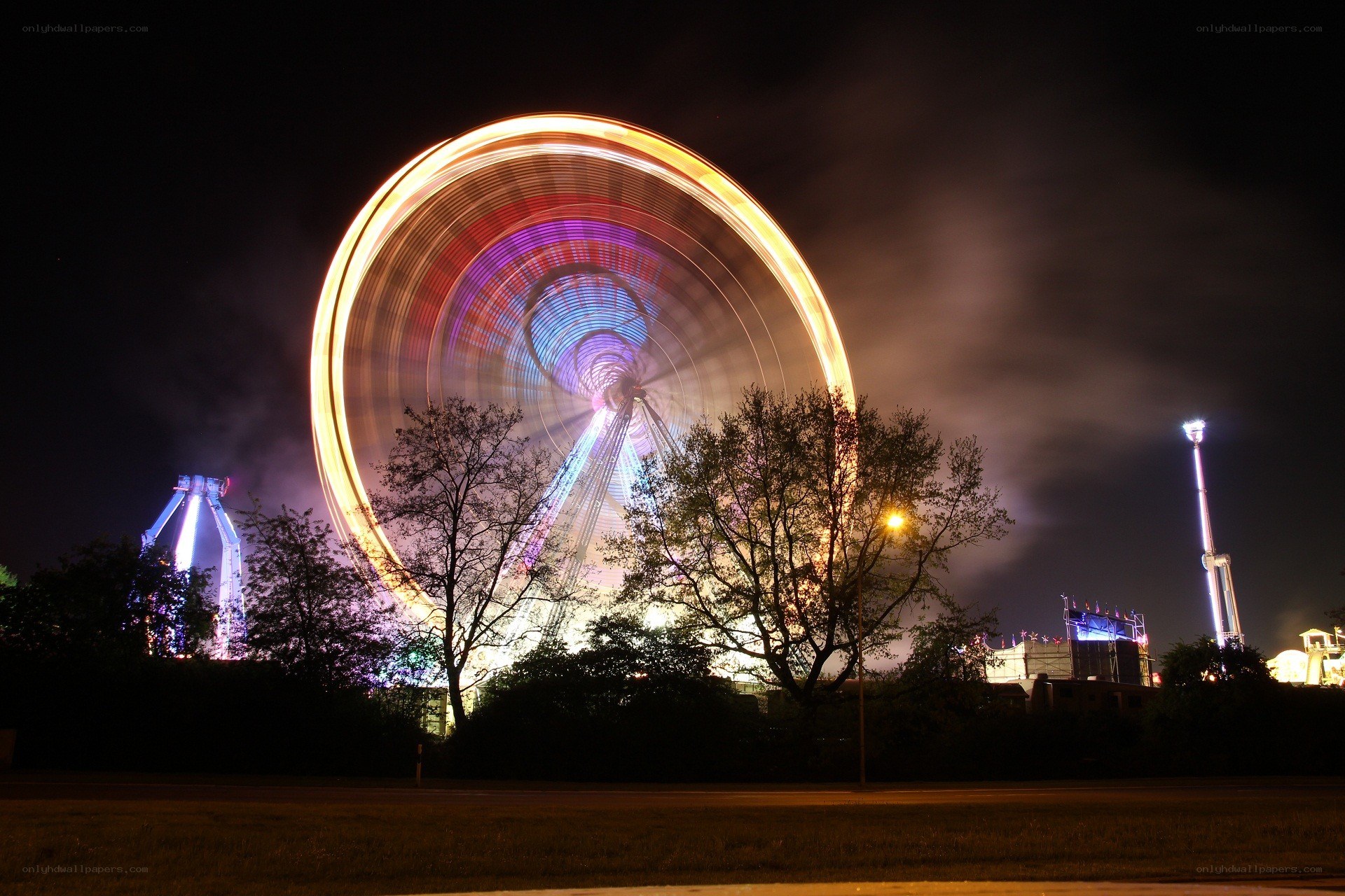 Ferris wheel at night