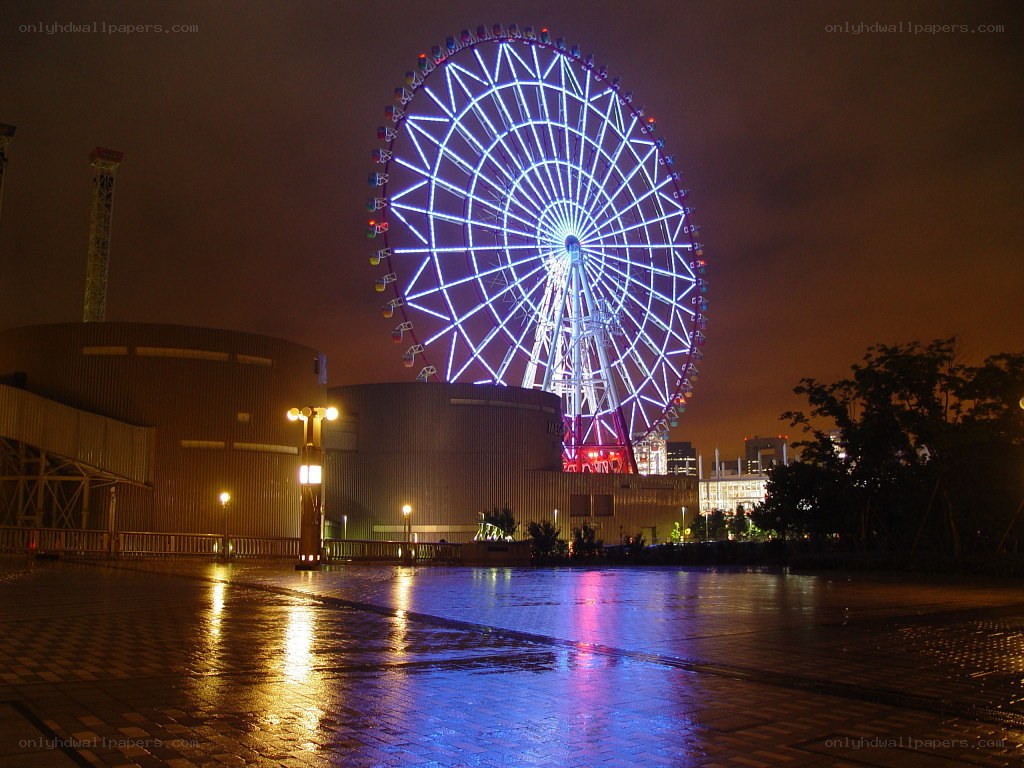 Ferris wheel at night