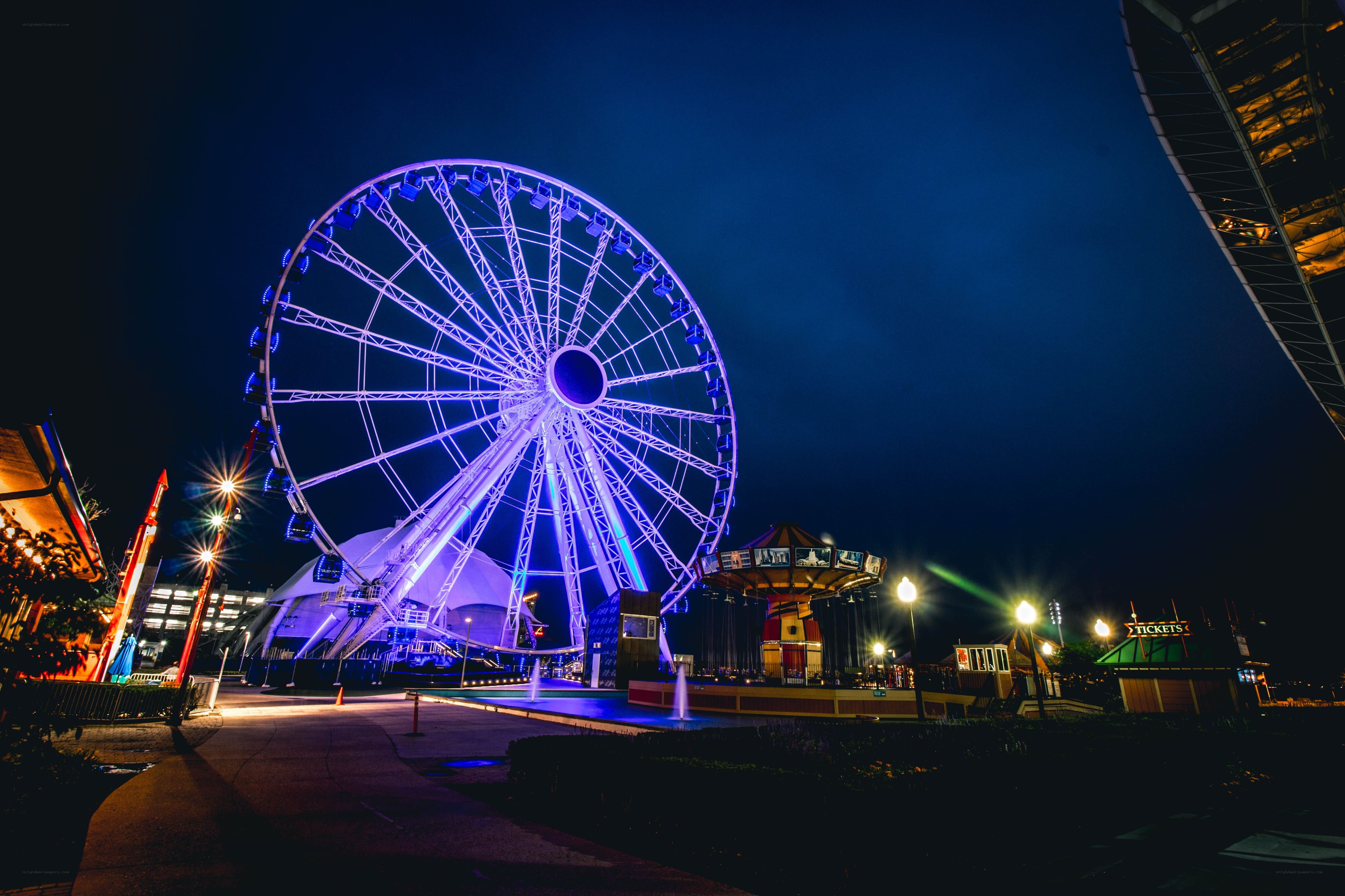 Ferris wheel at night