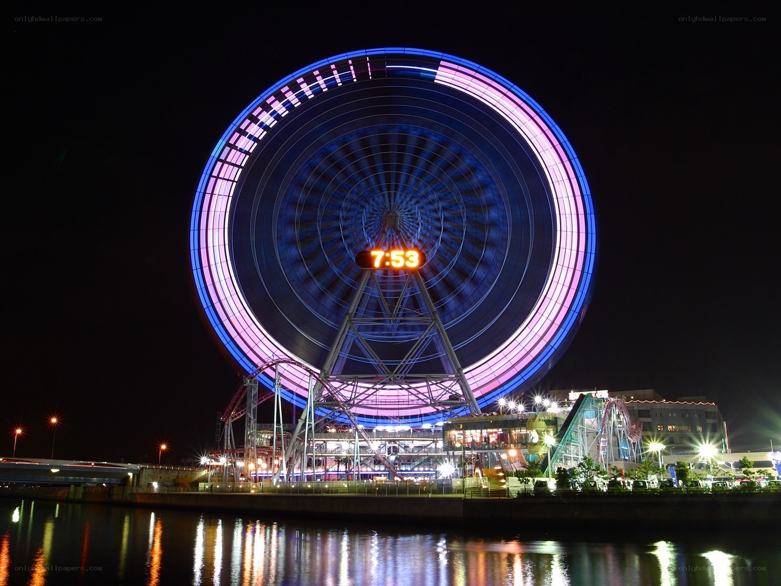 Ferris wheel at night
