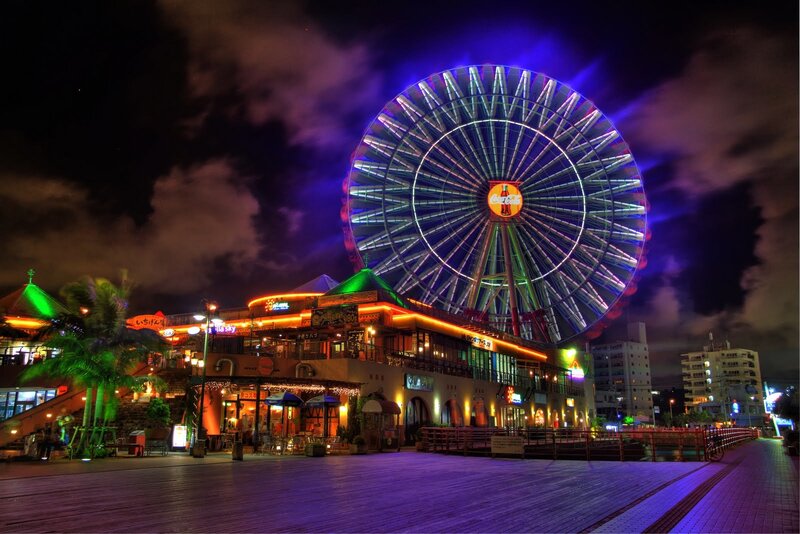 Ferris wheel at night