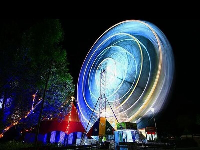 Ferris Wheel at Night — Blue, Nocturnal