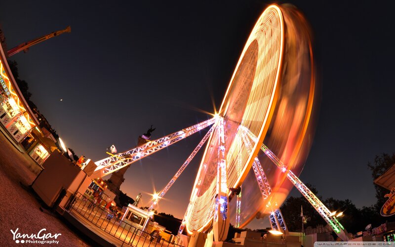 Ferris Wheel at Night — Orange