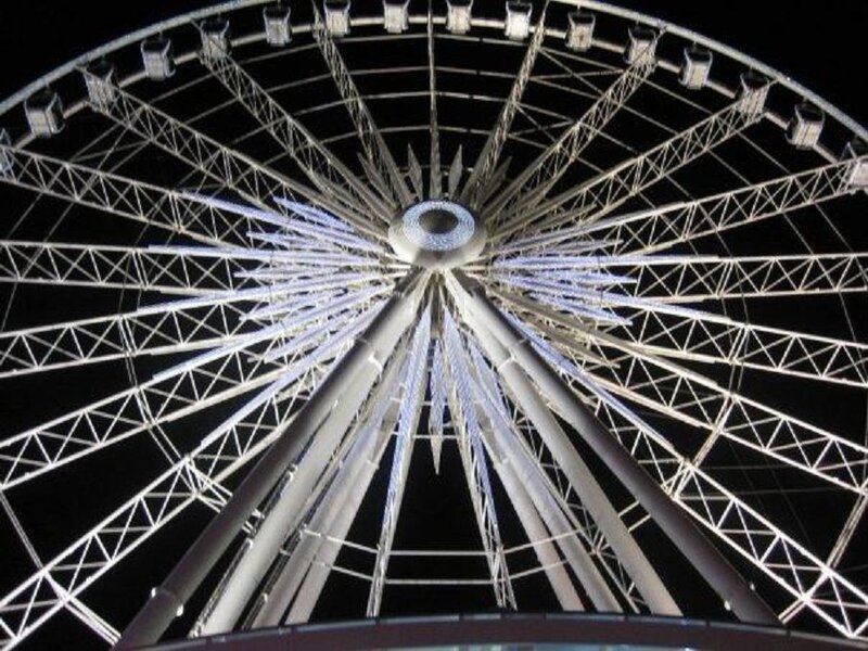 Ferris Wheel at Night — White
