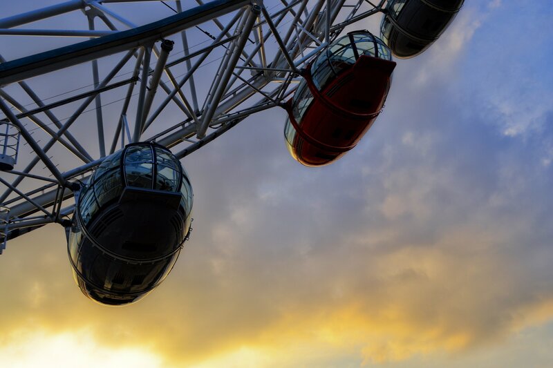 Ferris wheel at sunset