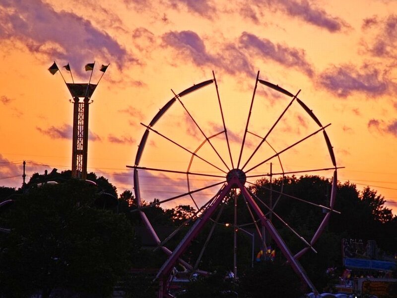 Ferris Wheel at Sunset — Orange