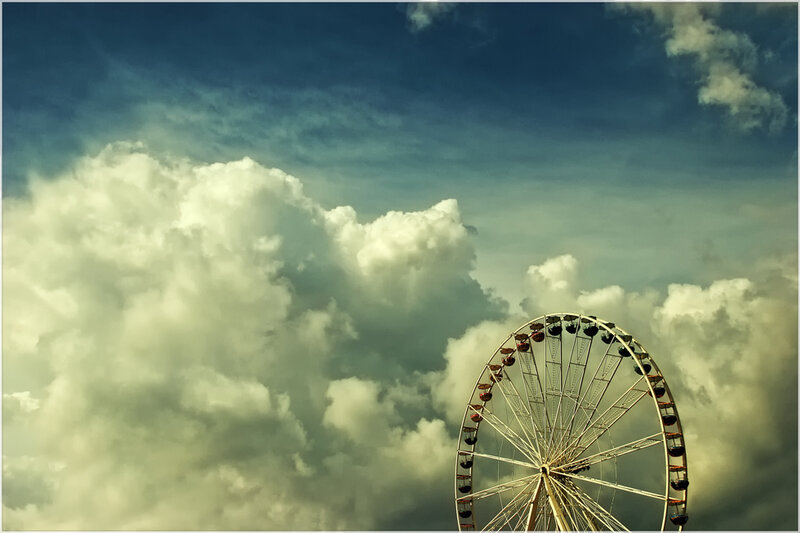 Ferris Wheel in Clouds