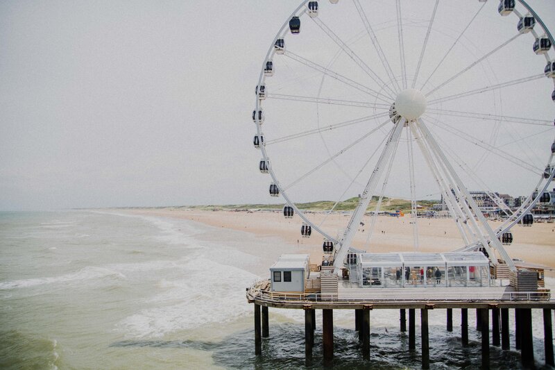 Ferris wheel on seaside pier