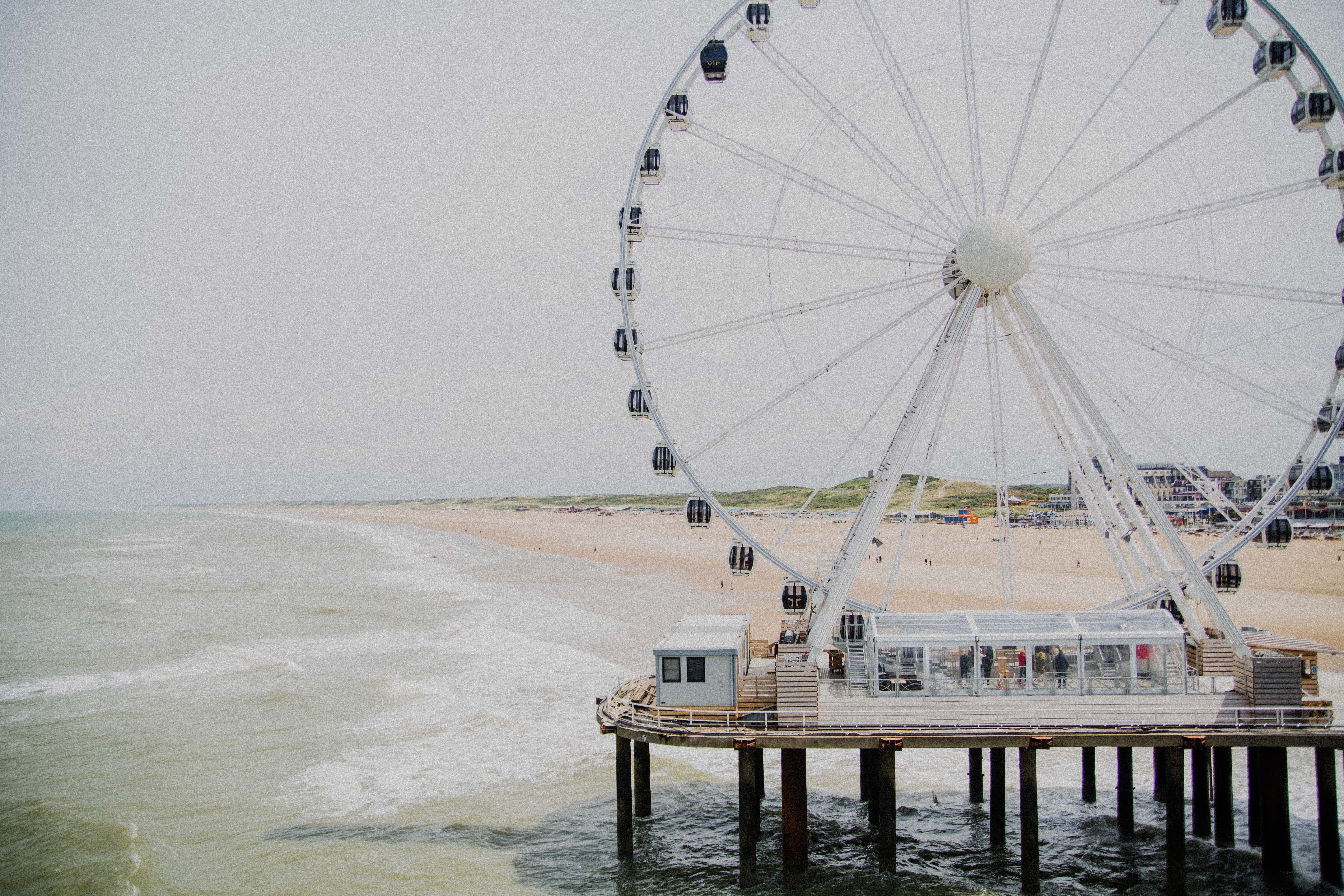 Ferris wheel on seaside pier