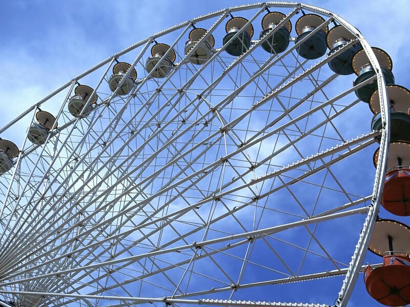 Ferris Wheel Structure — Blue