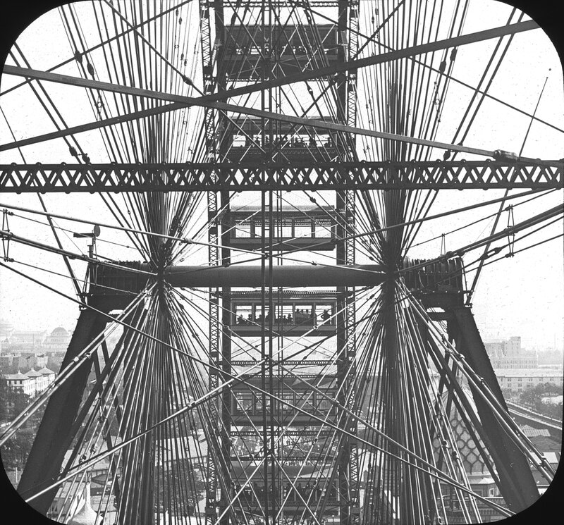 Ferris wheel structure view