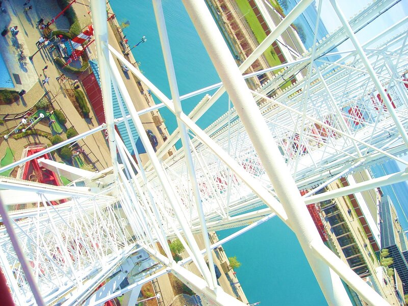 Ferris wheel view from above
