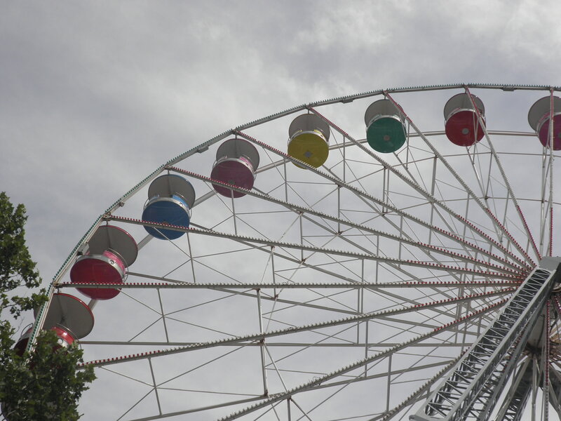Ferris Wheel with Colorful Cars