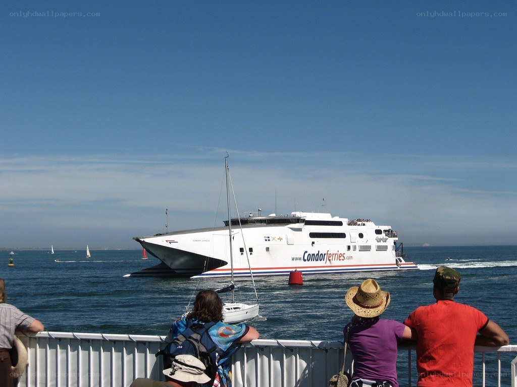 Ferry arriving at port