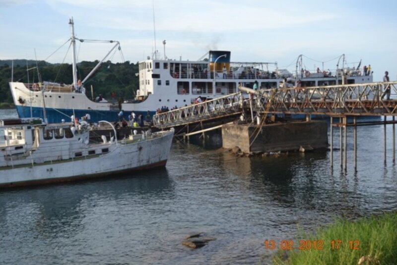 Ferry at a Dock