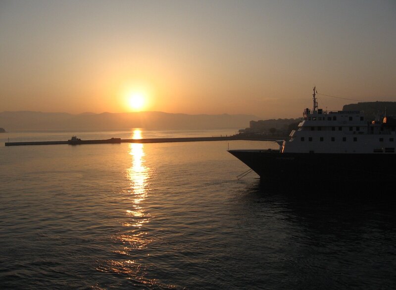 Ferry at Sunset