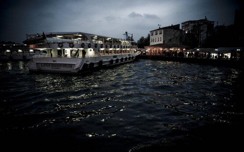 Ferry Boat at Night