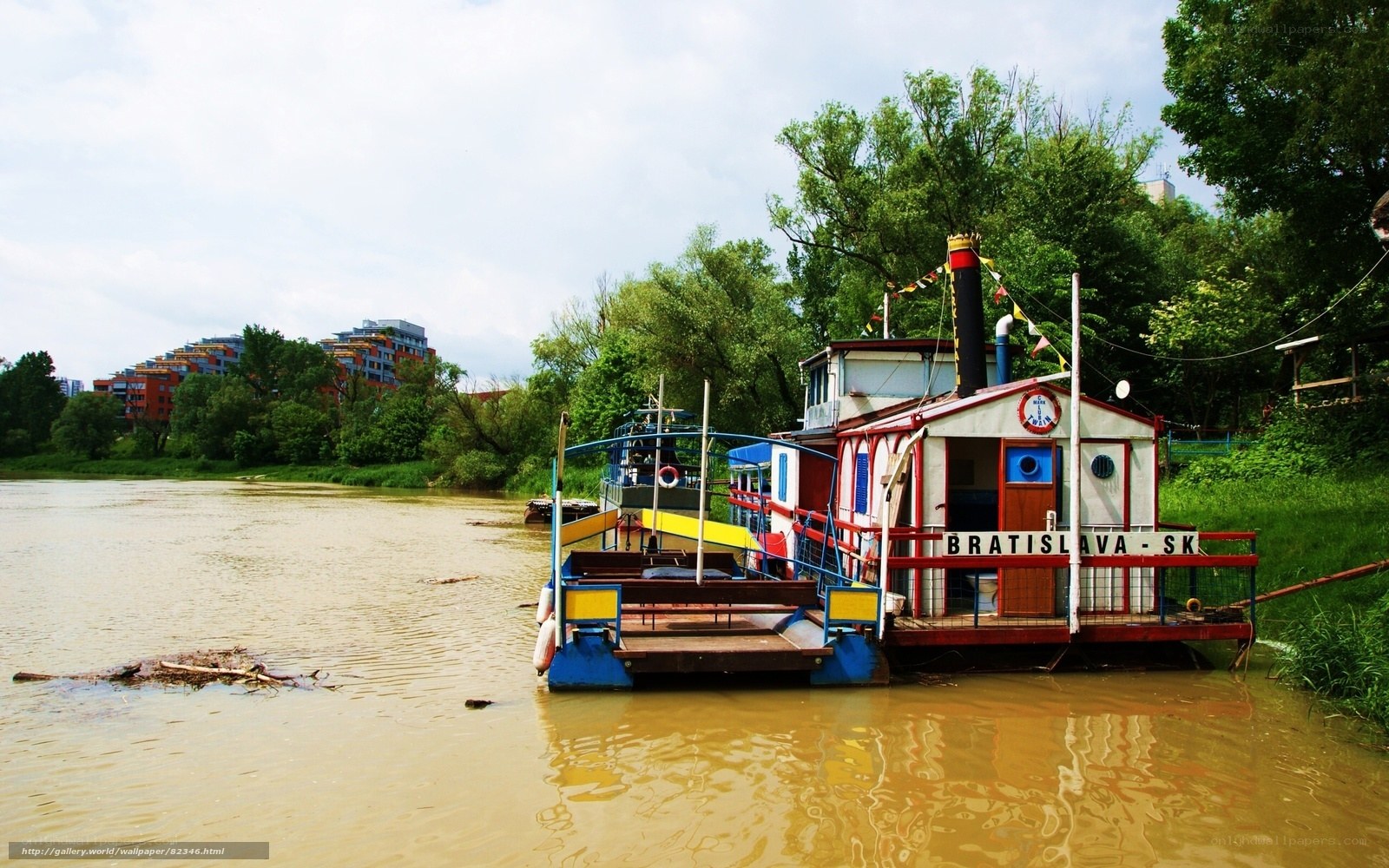 Ferry boat on a river