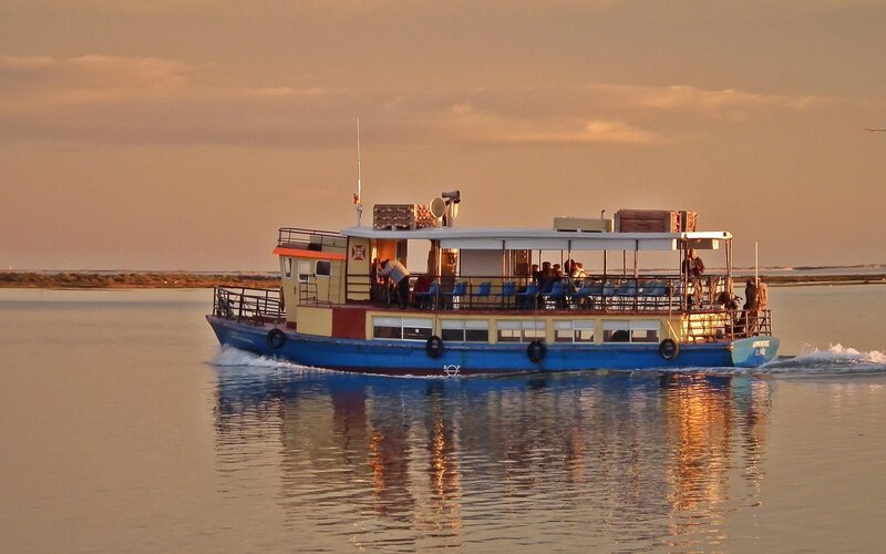 Ferry boat on calm water
