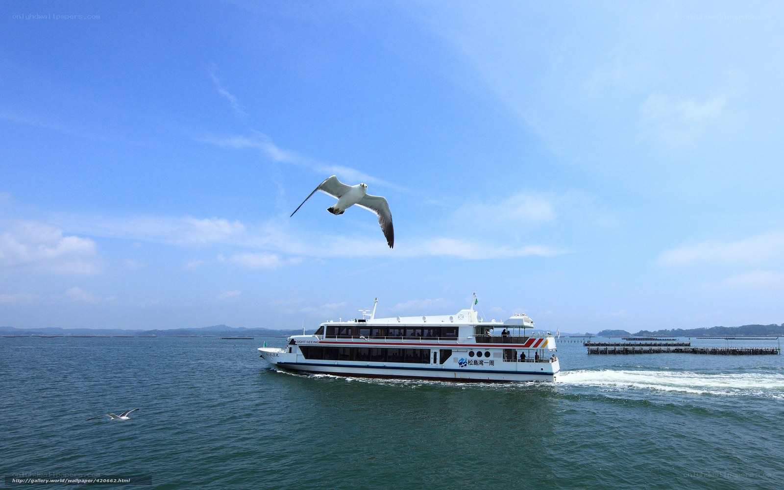 Ferry boat sailing on the sea