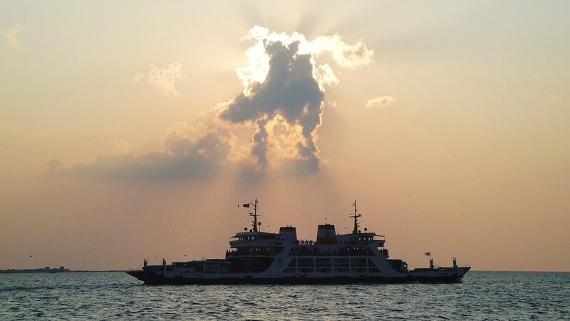 Ferry Boat Silhouette