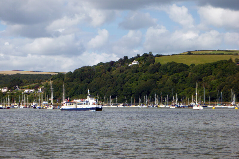 Ferry in Harbor — Green