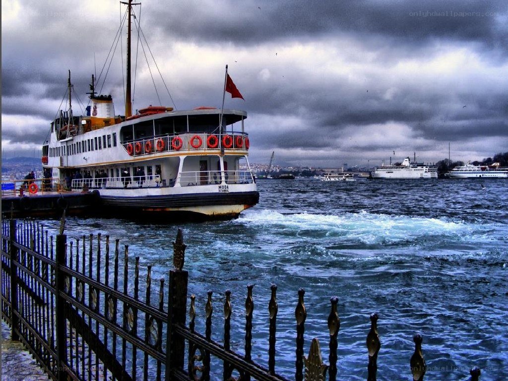 Ferry in Istanbul harbor