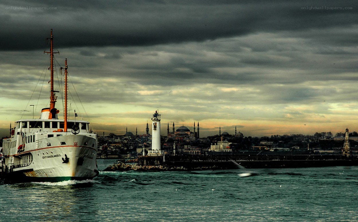 Ferry in Istanbul harbor