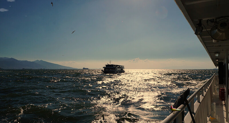 Ferry on Open Water