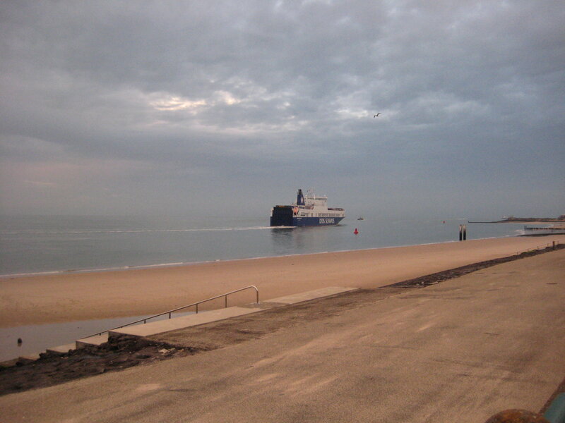 Ferry on the Sea — Gray
