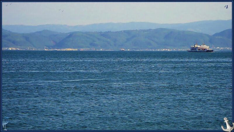 Ferry on the Sea