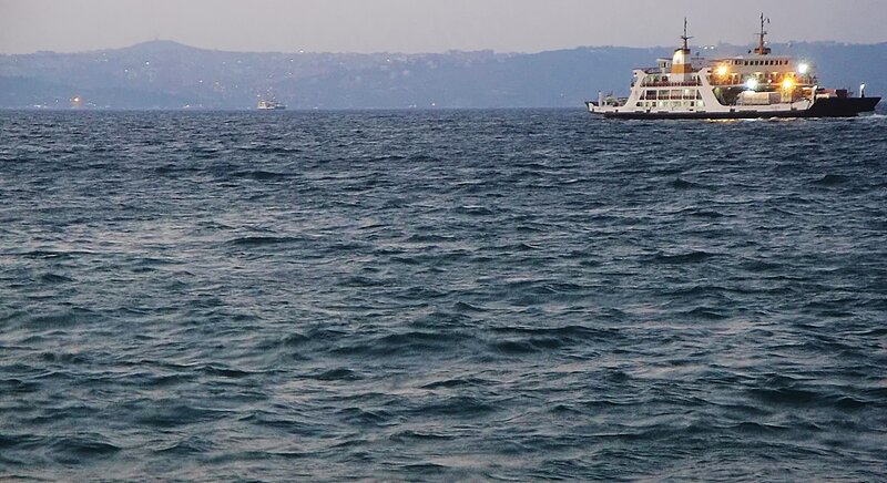 Ferry on the Water — Blue